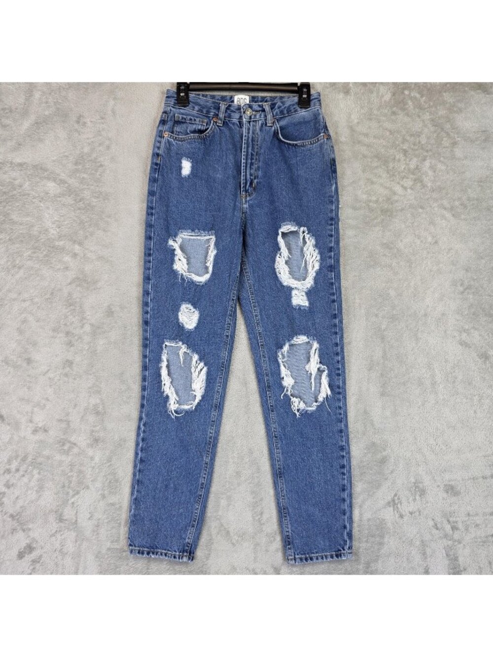 BDG Urban Outfitters Mom Jeans Womens 27 Blue Medium Wash High Rise Distressed